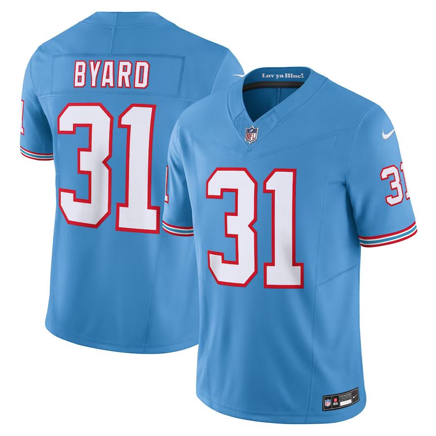 Men Tennessee Titans #31 Kevin Byard Nike Light Blue Oilers Throwback Vapor F.U.S.E. Limited NFL Jersey